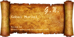 Gebei Muriel névjegykártya